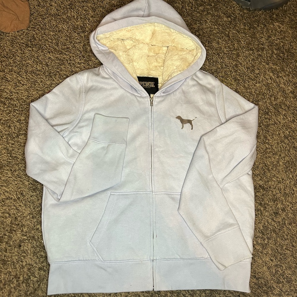 PINK Rare/Hard to find BLING Fur Lined Zip up